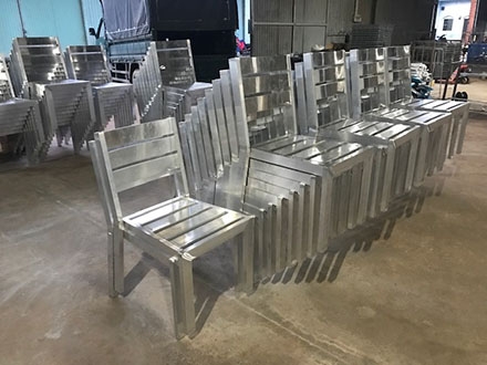 Khung ghế bằng nhôm 